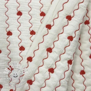 Tissu double gaze/mousseline STEPPED Heart