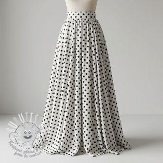 Viscose RADIANCE Polka dot white