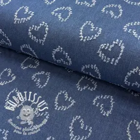 JEANS DENIM JACQUARD Hearts