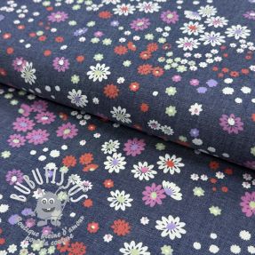 Tissu coton JEANS Hearts