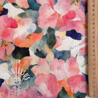 Viscose SATIN Flowers Tora digital print