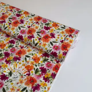 Viscose STRETCH Flowers Sonja digital print