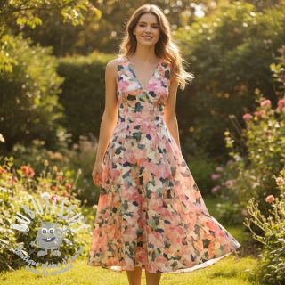 Viscose SATIN Flowers Tora digital print