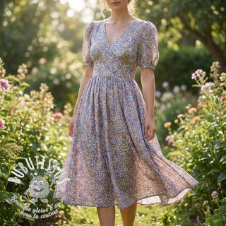 Viscose ECOVERO Flowers Galia offwhite