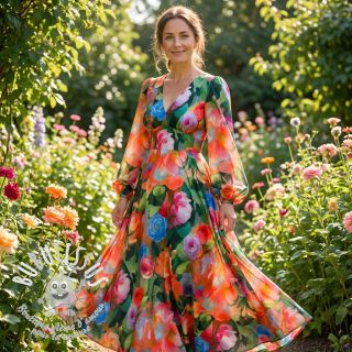 Viscose RADIANCE Flower design B digital print