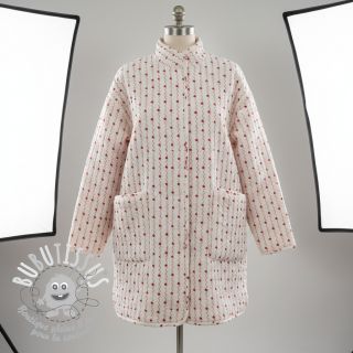 Tissu double gaze/mousseline STEPPED Heart