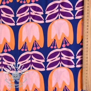 Viscose ECOVERO Flowers Celia cobalt