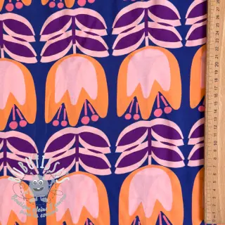 Viscose ECOVERO Flowers Celia cobalt