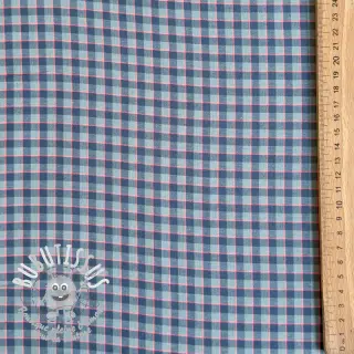 Tissu coton YARN DYED Check Anabel teal