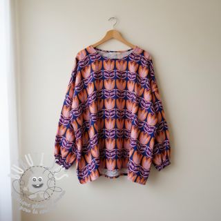 Viscose ECOVERO Flowers Celia cobalt