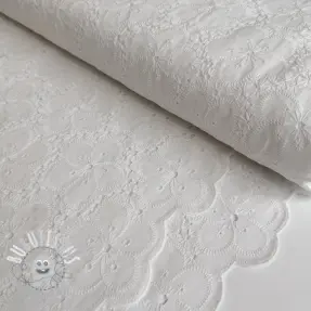 Tissu coton EMBROIDERY 2 side Camelia