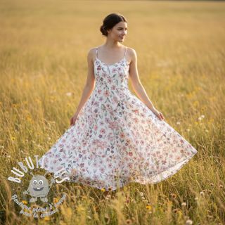 Tissu double gaze/mousseline Flowers Jana digital print