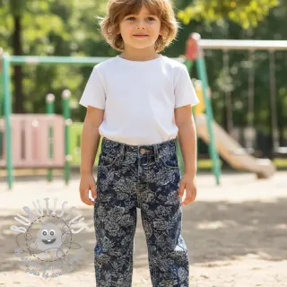 JEANS DENIM JACQUARD Flowie