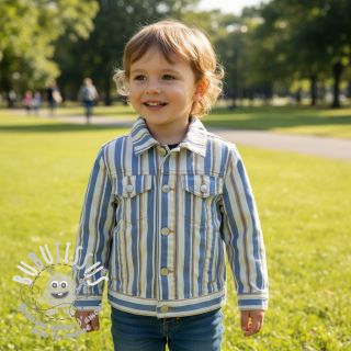 JEANS DENIM YARN DYED Stripe camel