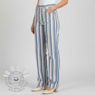 JEANS DENIM YARN DYED Stripe pink