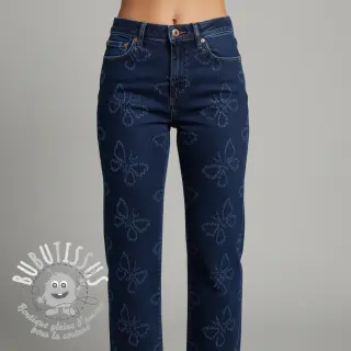 JEANS DENIM JACQUARD Butterflies