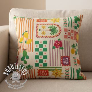 Tissu déco Linenlook Pura Vida Patch digital print