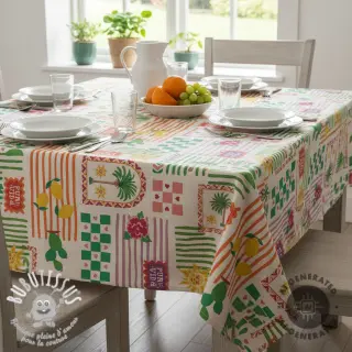 Tissu déco Linenlook Pura Vida Patch digital print