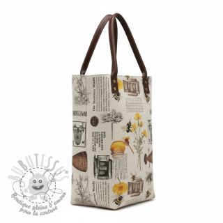 Tissu déco Linenlook Bee Honey Recipe digital print