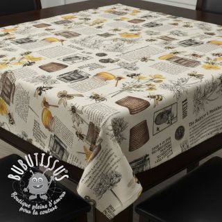 Tissu déco Linenlook Bee Honey Recipe digital print