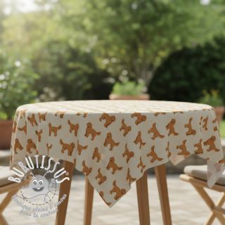 Tissu déco Linenlook Labradoodle Dog Love digital print