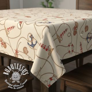 Tissu déco Linenlook Maritime Rope Mix digital print