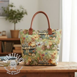 Tissu déco GOBELIN premium Playful Easter Scene