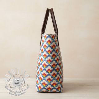 Tissu déco Linenlook Graphic Flower Scale digital print