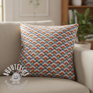 Tissu déco Linenlook Graphic Flower Scale digital print