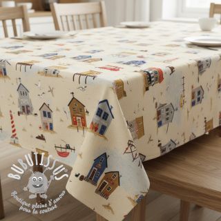 Tissu déco Village Harbour Life digital print