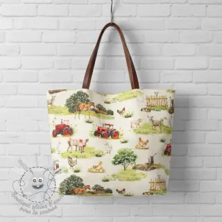 Tissu déco Cosy Farm Animals digital print