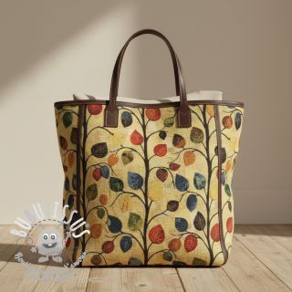 Tissu déco GOBELIN premium Leaves Funky Arty