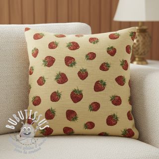 Tissu déco GOBELIN premium Strawberry Sweet Joy