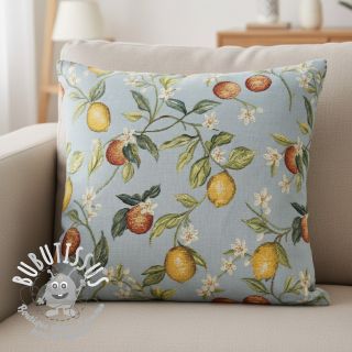 Tissu déco GOBELIN premium Citrus Orange Lemon
