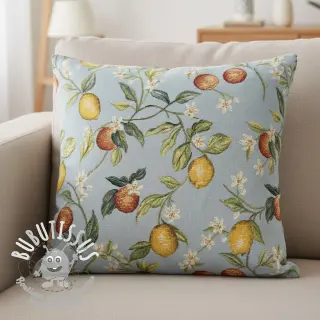 Tissu déco GOBELIN premium Citrus Orange Lemon