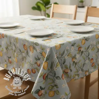 Tissu déco GOBELIN premium Citrus Orange Lemon