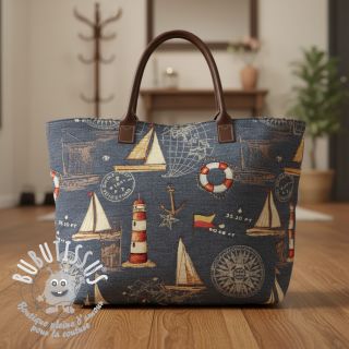 Tissu déco GOBELIN premium Coast Lighthouse Sea