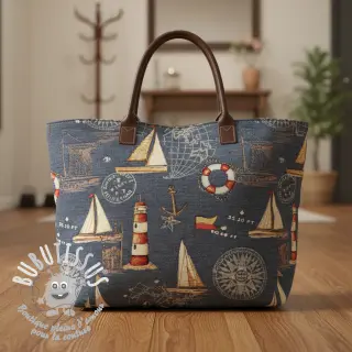 Tissu déco GOBELIN premium Coast Lighthouse Sea
