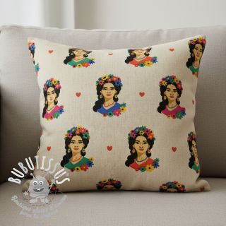 Tissu déco Linenlook premium Viva Flower Girl