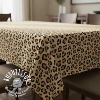 Tissu déco Linenlook premium Leopard Animal Print