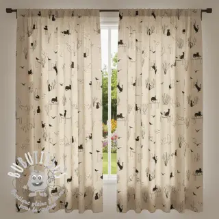 Tissu déco Linenlook premium Cat Sea Life