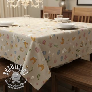 Tissu déco Linenlook premium Easter Doodle Icon