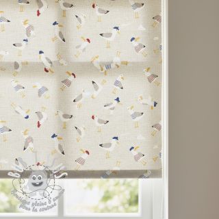 Tissu déco Linenlook premium Seagull dress up
