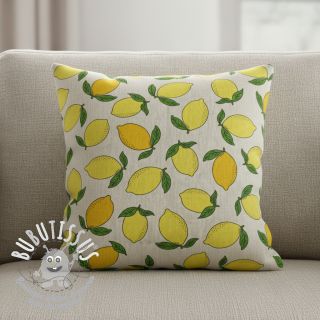 Tissu déco Linenlook premium Sunny Lemon Fruit
