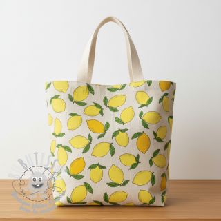 Tissu déco Linenlook premium Sunny Lemon Fruit