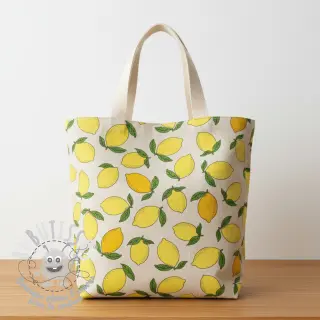 Tissu déco Linenlook premium Sunny Lemon Fruit
