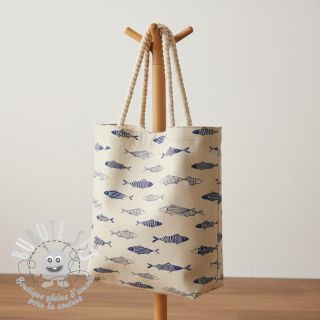 Tissu déco Linenlook premium Fish Swimming School