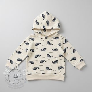 Sweat envers minkee JOGGING Whales ecru