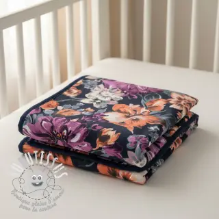 Sweat Flower Luna navy digital print