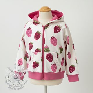 Sweat envers minkee JOGGING Strawberries ecru